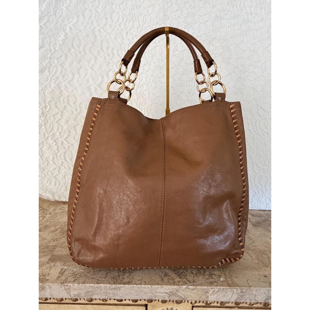 Rare luxury Coach Devin XL Brown Expandable Bag With Whipstitch Detail 15995 - Picture 4 of 16